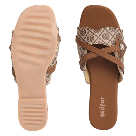 Blafar Signature Monogram Comfort Flat Sandals