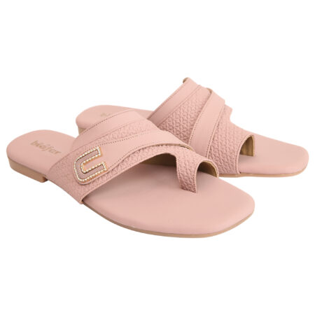 Pink Blafar Spark Toe Ring Comfort Flat Sandals