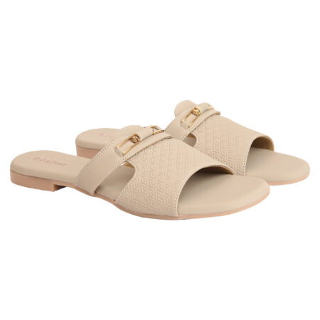 Beige Blafar Elegant Comfort Flat Sandals