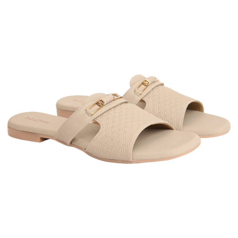 Beige Blafar Elegant Comfort Flat Sandals