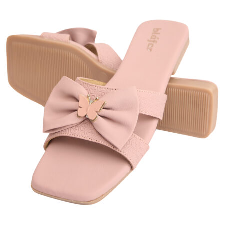 Pink Blafar Bella Bow Comfort Flat Sandals