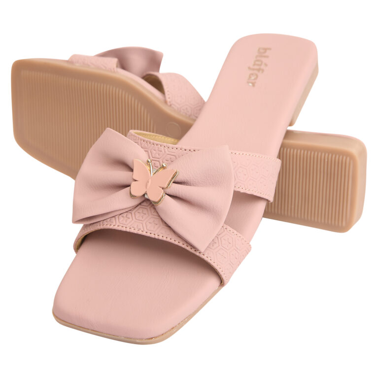 Pink Blafar Bella Bow Comfort Flat Sandals